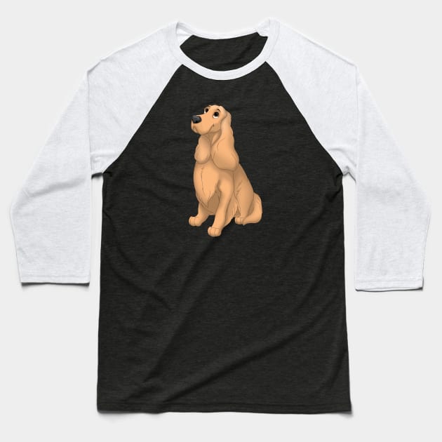 Red English Cocker Spaniel Dog Baseball T-Shirt by millersye
